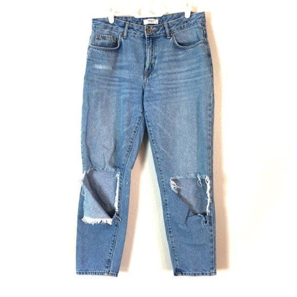 Forever 21 Jeans Blue Denim Women’s Size 28 Mid Rise Cropped Ankle 30x26.5